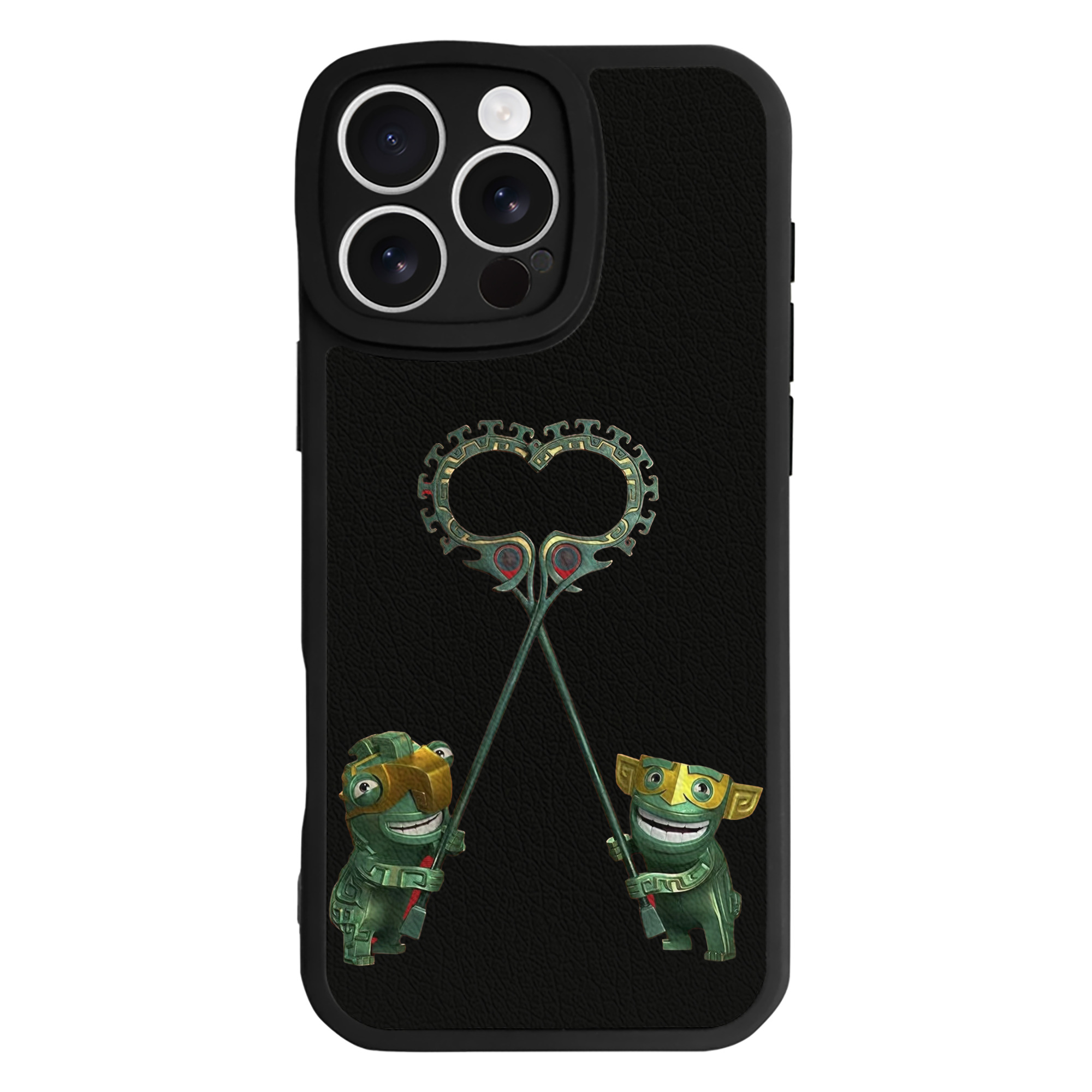（画像用） Ne Zha 2 ナタ 魔童の大暴れ 【iPhone 16シリーズ対応】シリコンスマホケース（レザー調） 材質：シリコン